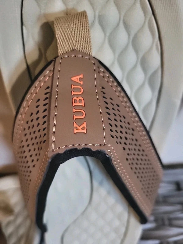 KUBUA Men's Beach Flip-Flops Water Sandals Outdoor Athletic Thong Orthopedic