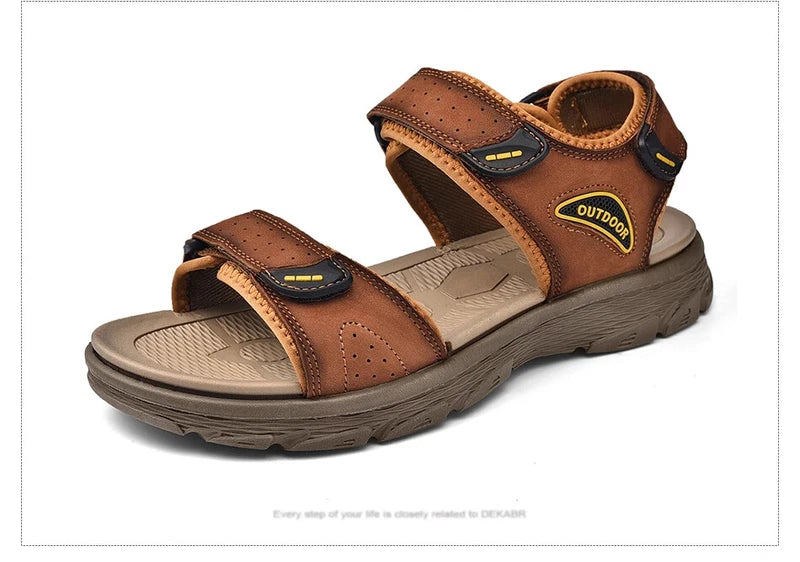 Summer Men's Slippers Beach Sandals Comfortable Soft Outdoors Wading Shoes