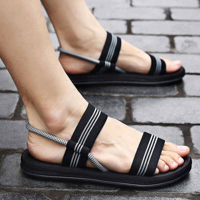 Men's Summer Beach Strap Gladiator Flat Sandals Casual Slippers Shoes Flip Flops