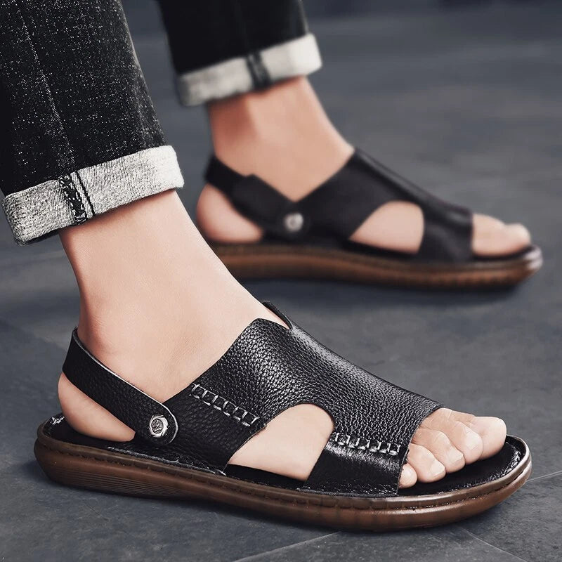 Men Sandals Summer Non-slip Outdoor Slippers Leisure Beach Light Casual Slides