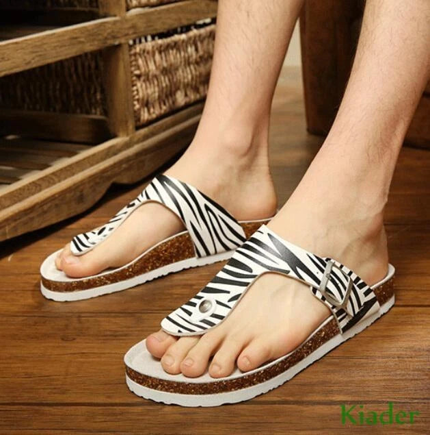 Fashion Mens buckle flat comfy casual slippers slingback beach Summer sandals sz