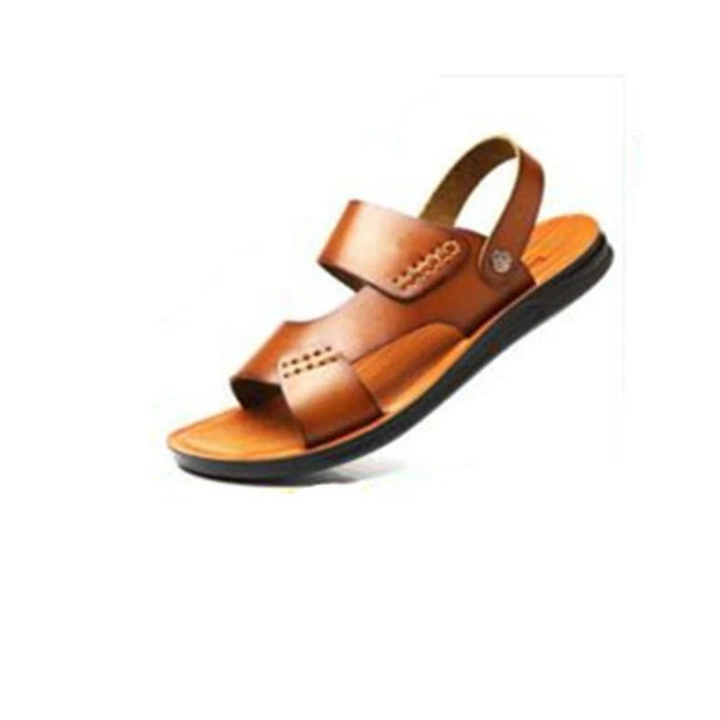 Summer Men Microfiber Leather Sandals Casual Sports Beach Shoes Slippers Holiday