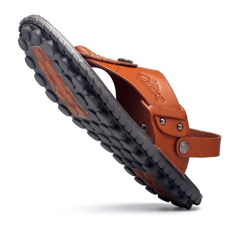 Summer Men's Sandals Flat Beach Slippers Outdoor Non-slip Sneakers