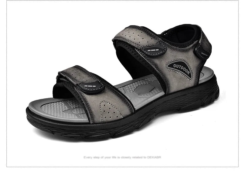 Summer Men's Slippers Beach Sandals Comfortable Soft Outdoors Wading Shoes