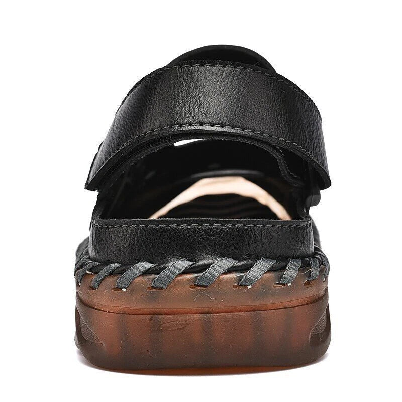 Causal  Summer Mens Sandals Leather Shoes Wear Resistance Roman Beach Slippers