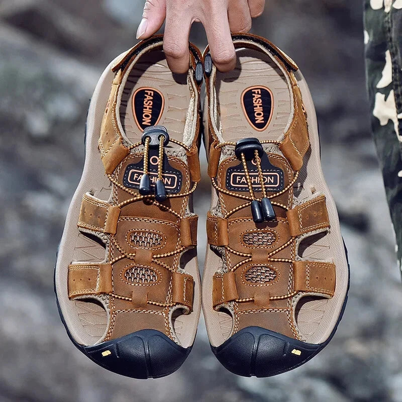 Summer Men's Sandals Breather Toe Outdoor Hiking Slippers Beach Wading Shoes
