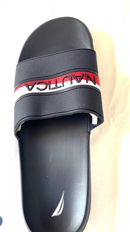 Nautica Men's Slipper STONO 2 Comfort Flip Flop in Navy and Red, Size 12 US