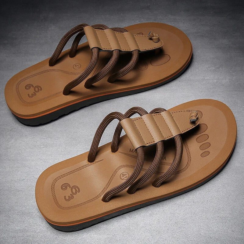 New Mens Thongs Flat Flip Flops Slippers Strappy Summer Beach Sandals Soft Shoes