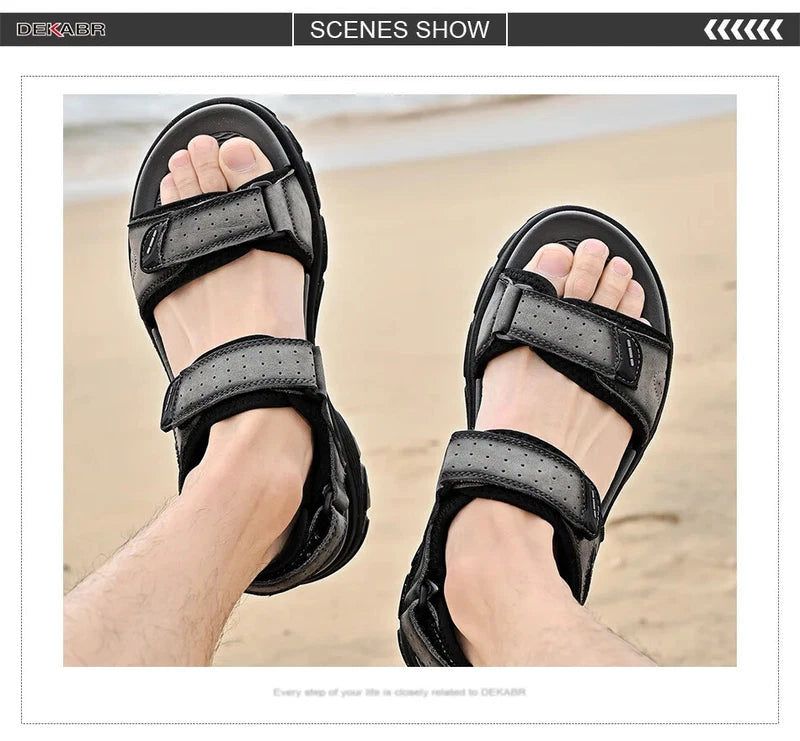 Summer Men's Slippers Beach Sandals Comfortable Soft Outdoors Wading Shoes