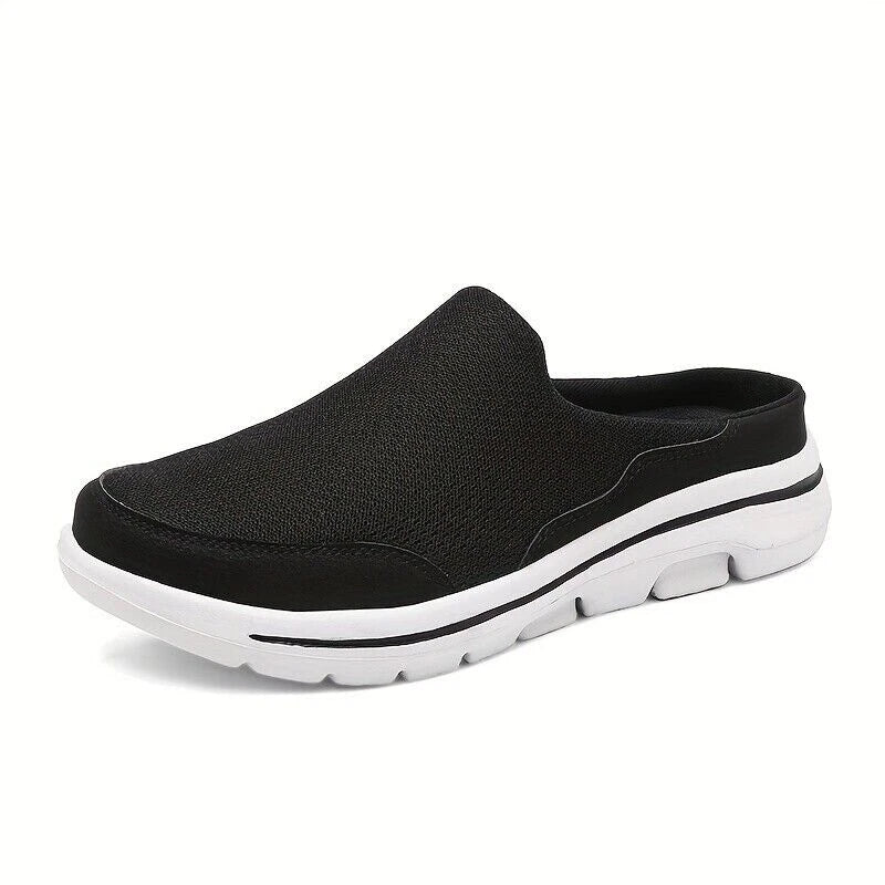 Men's Slip-on Mules Half Sneakers Casual Walking Shoes Outdoor Backless Sneakers