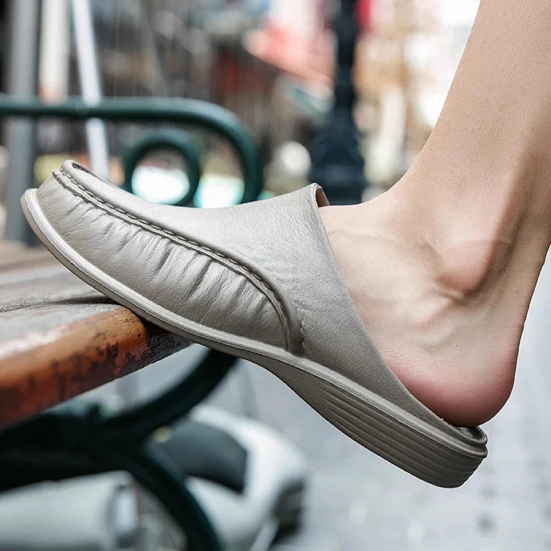 Men's Plus Size Slippers Slip On Flats Beach Close Toe Sandals Shoes