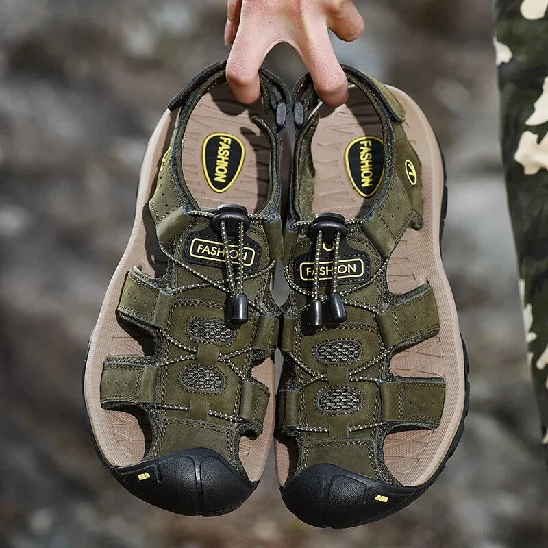 Summer Men's Sandals Breather Toe Outdoor Hiking Slippers Beach Wading Shoes