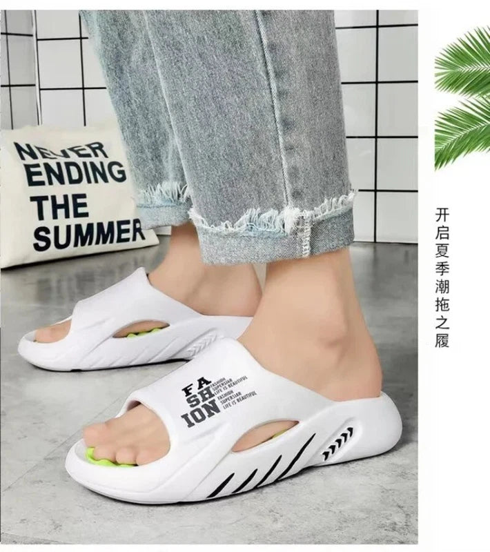 Summer Men Massage Slippers Sides Indoor Outdoor Sandals Beach Casual Shoes