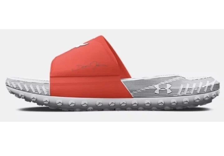 Under Armour Project Rock 3 Slides Sandals MEN SZ8 WMN SZ9.5 After Burn MSRP 70