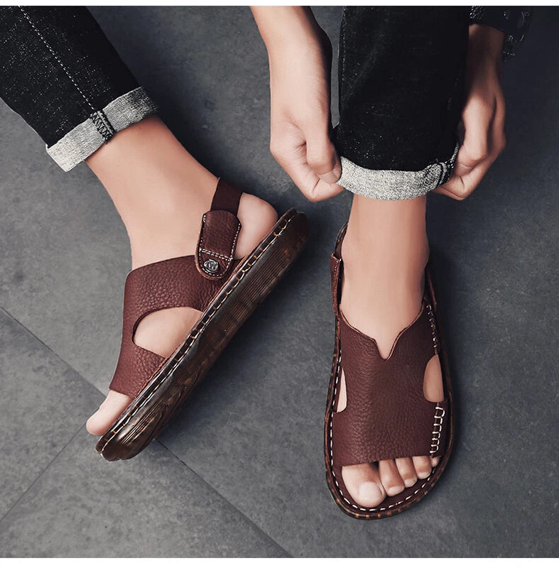 Men Sandals Summer Non-slip Outdoor Slippers Leisure Beach Light Casual Slides