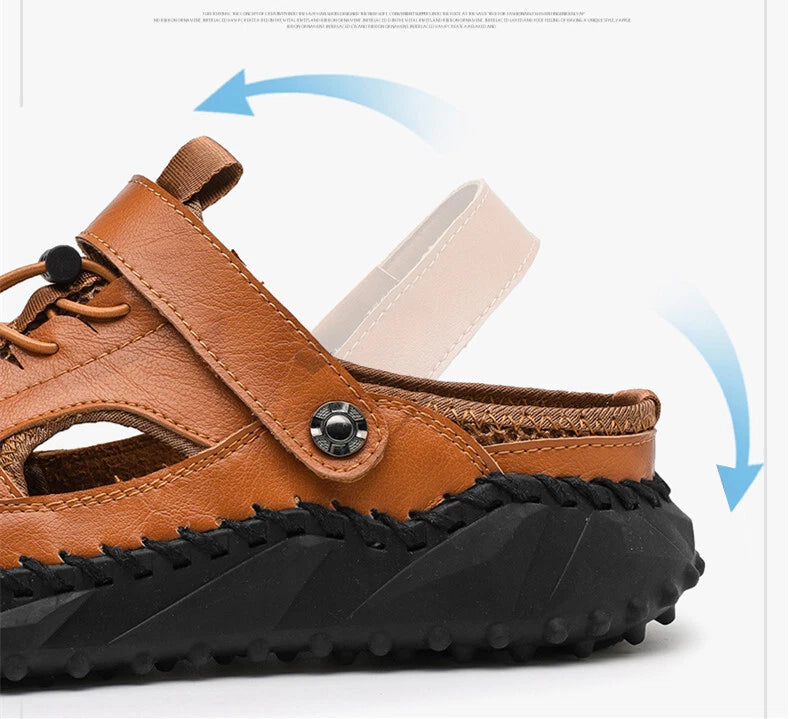 Retro Men Sandals Slides Clogs Men Shoes Casual Summer Slippers Beach Footwear