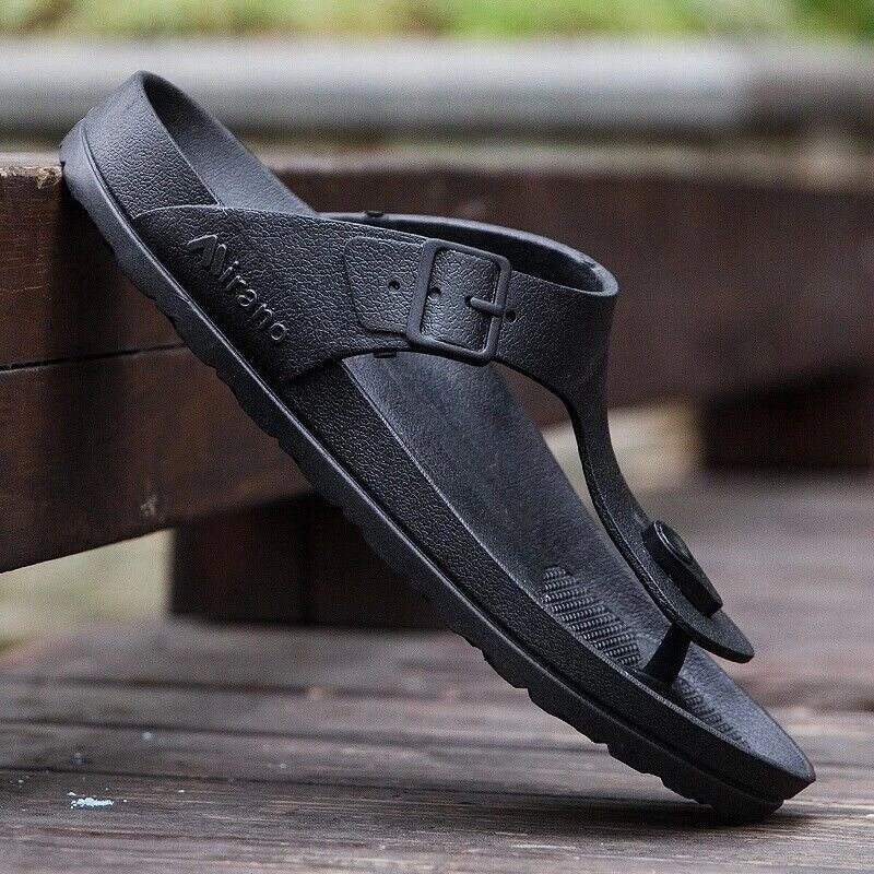 Fashion Men Sandals Summer Beach Slippers Slip On Flats Slides Casual Shoes