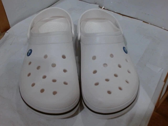 UsedVeryGood_Crocs Men's and Women's Crocband Clog, White, 14 Women/12