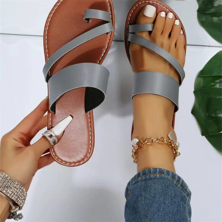 Summer Ladies Slingback Beach Flat Sandals Women's Lightweight Slip on Slippers