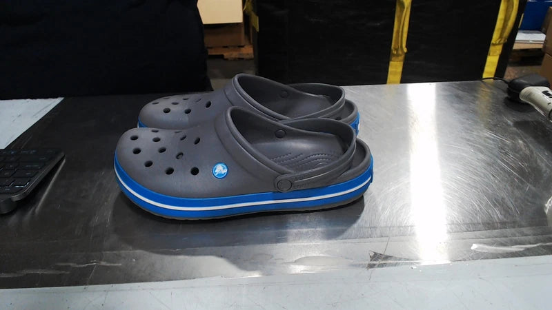 VeryGood_Crocs Unisex-Adult Crocband Clog, Charcoal/Ocean_Charcoal/Ocean_12