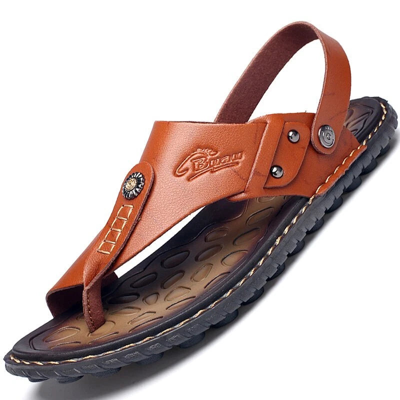 Summer Men's Sandals Flat Beach Slippers Outdoor Non-slip Sneakers