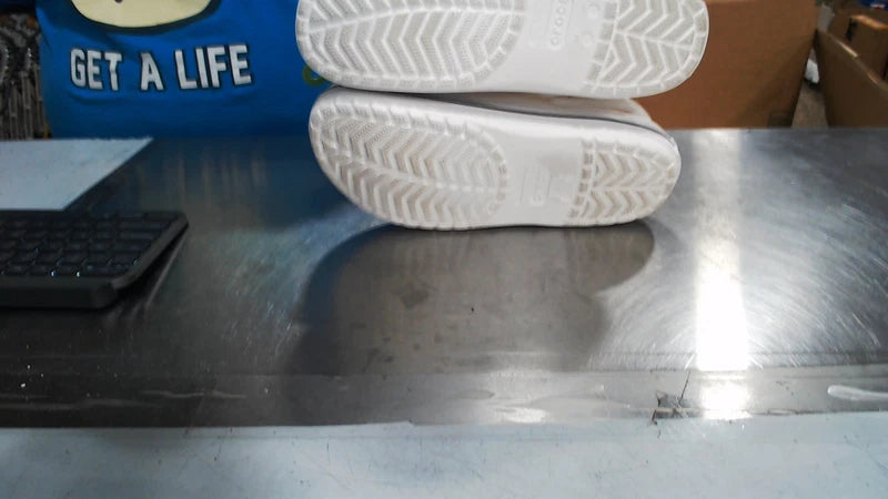 UsedLikeNew_Crocs Men's and Women's Crocband Clog, White, 12 Women/10