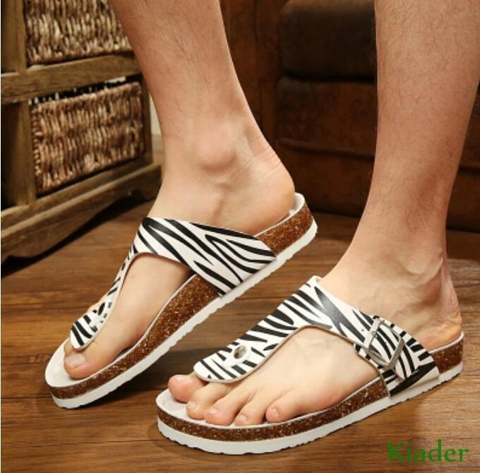 Fashion Mens buckle flat comfy casual slippers slingback beach Summer sandals sz