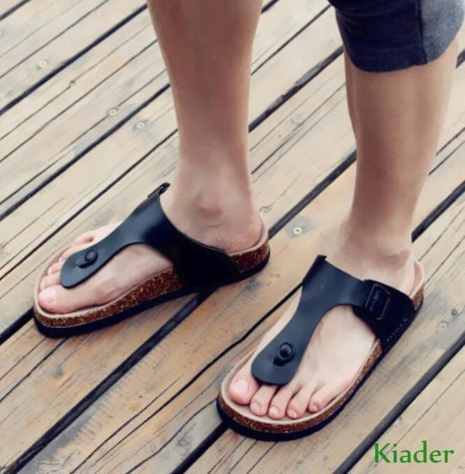 Fashion Mens buckle flat comfy casual slippers slingback beach Summer sandals sz