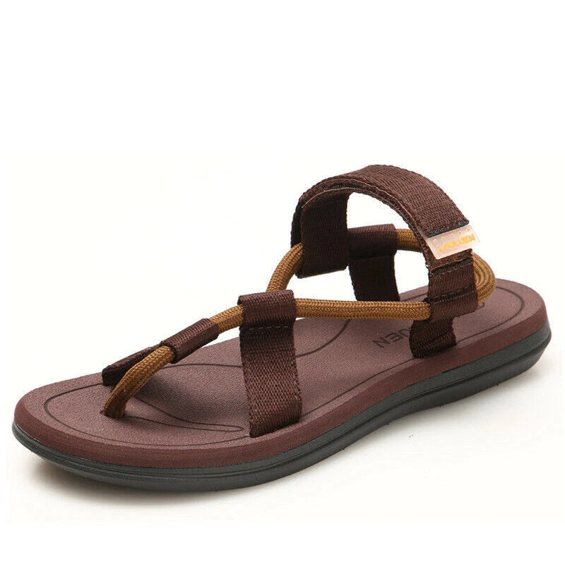 Roman Mens Slippers Clip Toe Flat Sandals Casual Beach Sports Outdoor Flip Flops