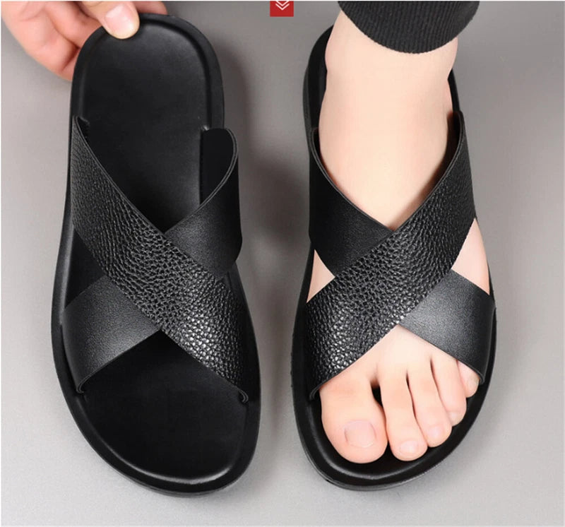 Men's Slip On Slides Sandals Summer Casual Slippers Outdoor Beach Sandals