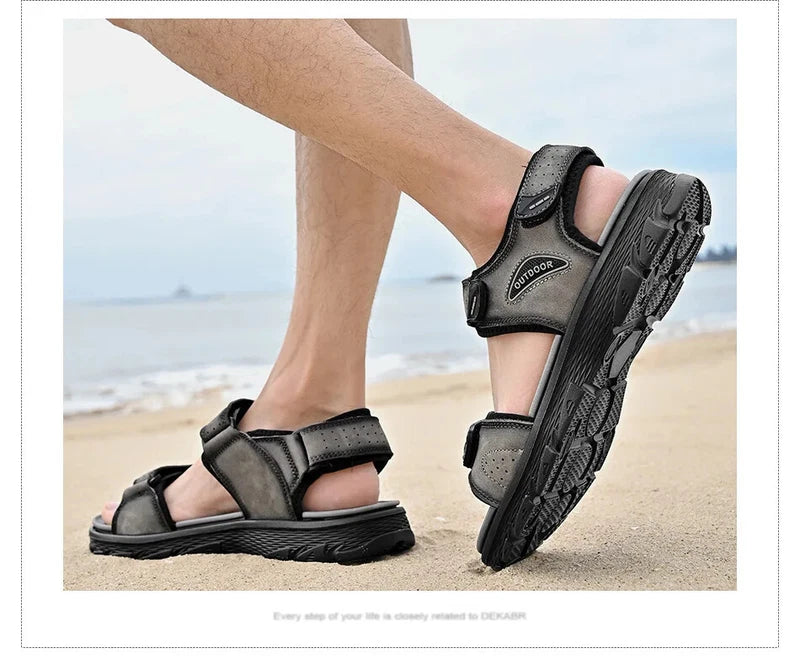 Summer Men's Slippers Beach Sandals Comfortable Soft Outdoors Wading Shoes