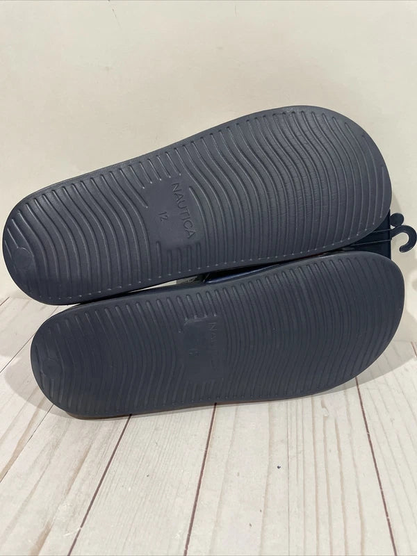 NWT Nautica Bower Athletic Adjustable Slides Sandals Mens Size 12 Navy White Red