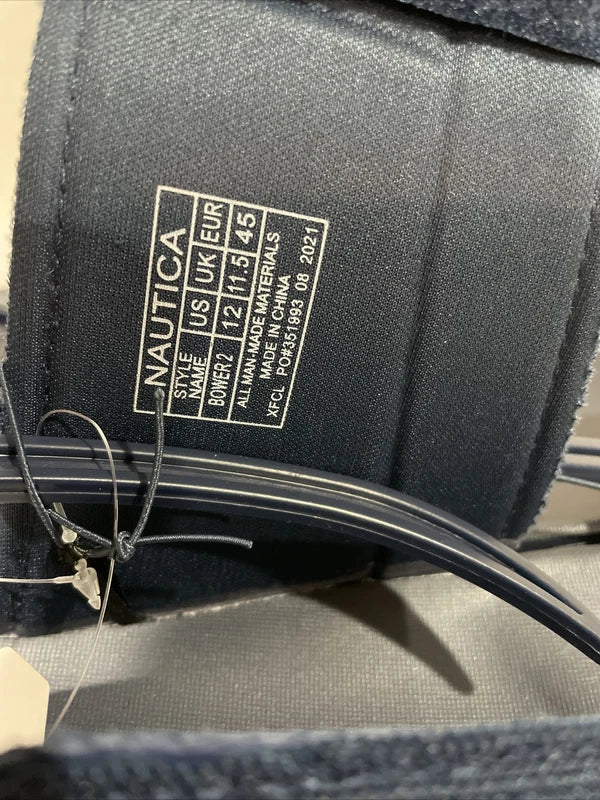 NWT Nautica Bower Athletic Adjustable Slides Sandals Mens Size 12 Navy White Red