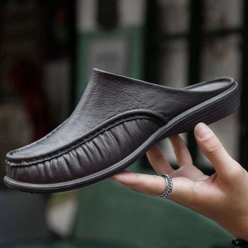 Men's Plus Size Slippers Slip On Flats Beach Close Toe Sandals Shoes