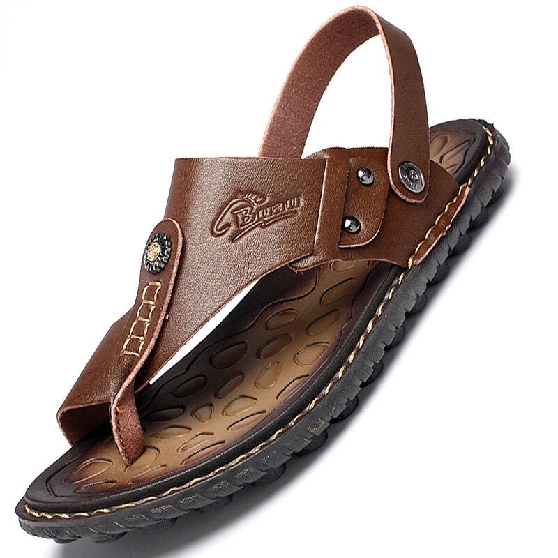 Summer Men's Sandals Flat Beach Slippers Outdoor Non-slip Sneakers