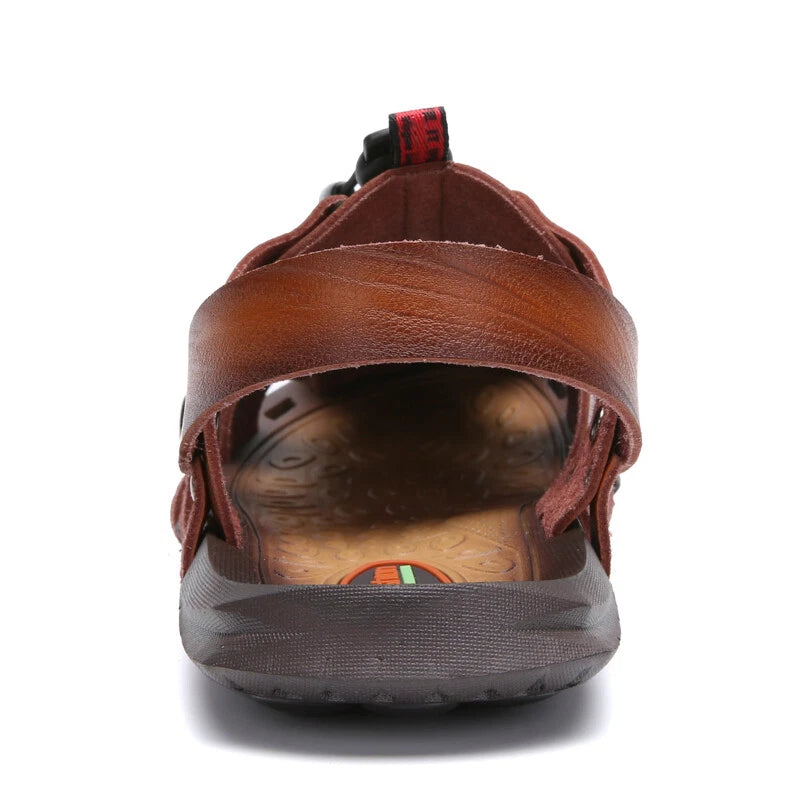 Men Closed Toe Sandals Summer Sports Walking Beach Shoes Casual Outdoor Slippers