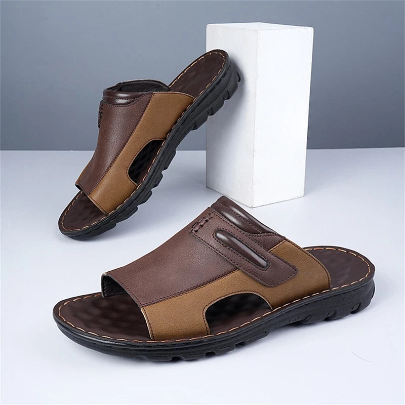 Summer Mens Slide Sandals Comfort Athletic Slippers Outdoor Beach Sandals Casual