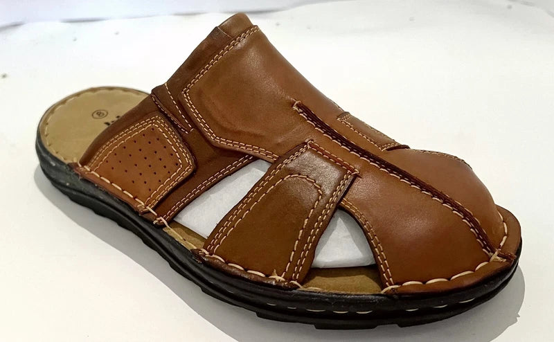 Mens Leather Sandal  Casual Comfort Outdoor Sport Fisherman Slippers DG-2022