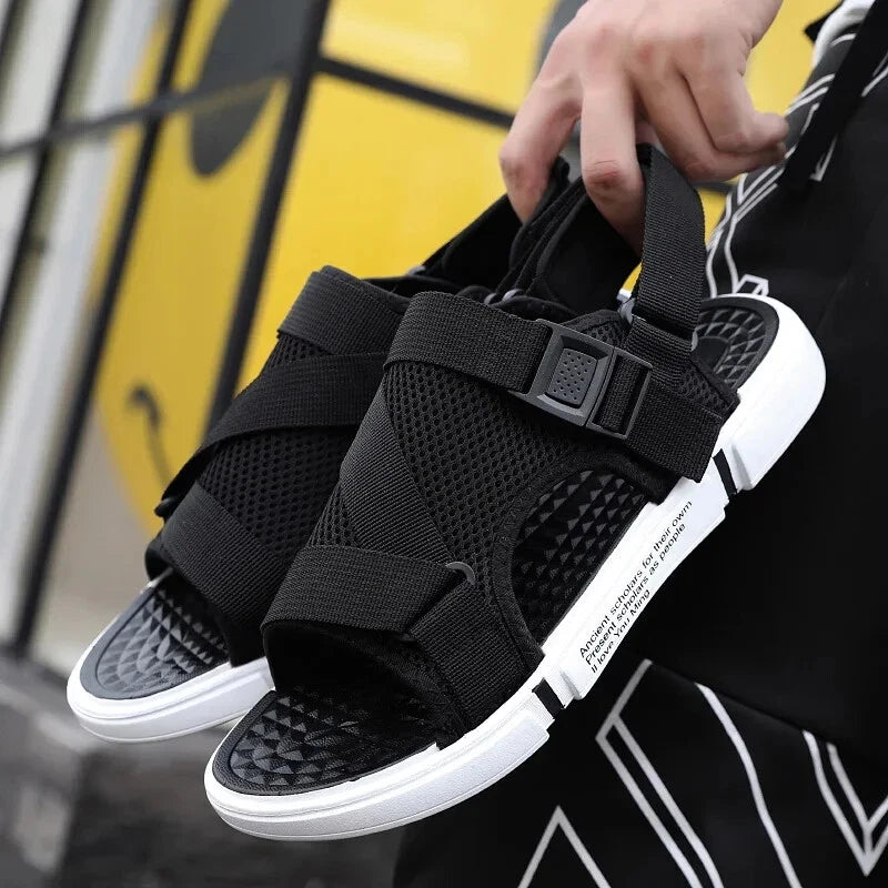 Trendy 2025 New Men's Sandals Casual Sports Beach Shoes Outer Wear Two-Use Flow