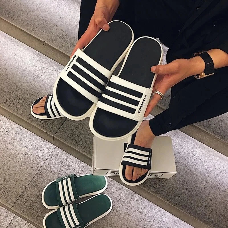 Slippers Men's Summer Fashion Korean Slippers Men's And Women's Outdoor Trend...