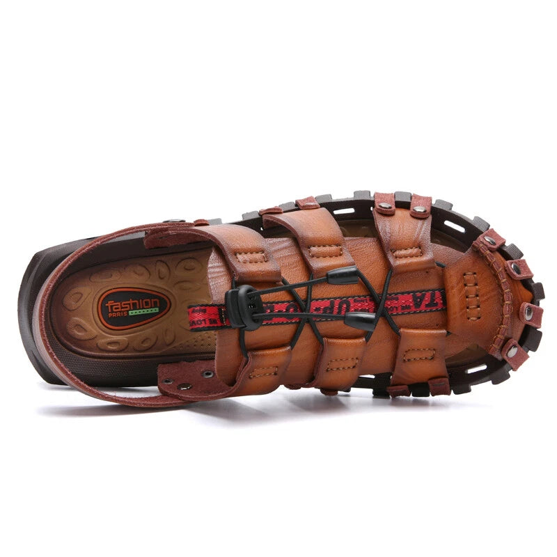 Men Closed Toe Sandals Summer Sports Walking Beach Shoes Casual Outdoor Slippers