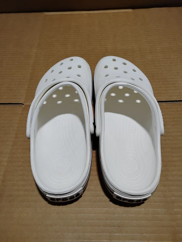 UsedLikeNew_Crocs Men's and Women's Crocband Clog, White, 12 Women/10