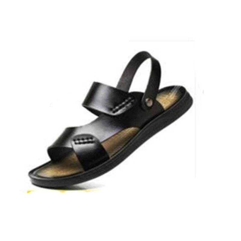 Summer Men Microfiber Leather Sandals Casual Sports Beach Shoes Slippers Holiday
