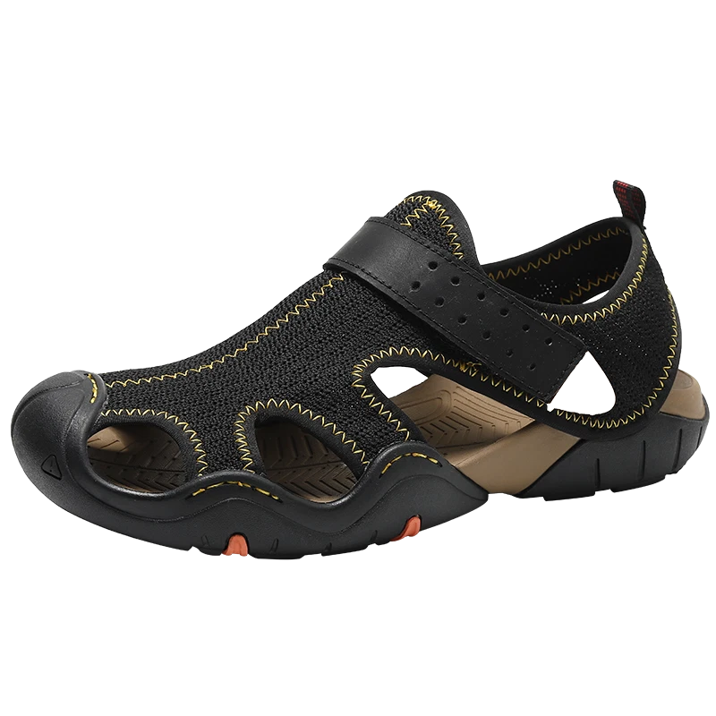 Summer Mens Sandals Soft Leather Casual Slippers Comfortable Beach Roman Sandals