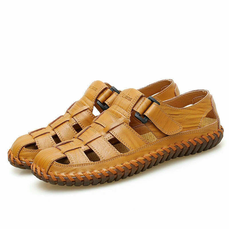 Men's Hiking Sandal Fisherman Beach Shoes COW Leather Sandals SLIPPER SD099