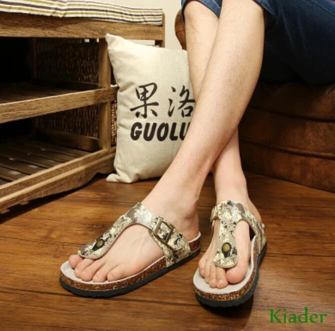 Fashion Mens buckle flat comfy casual slippers slingback beach Summer sandals sz