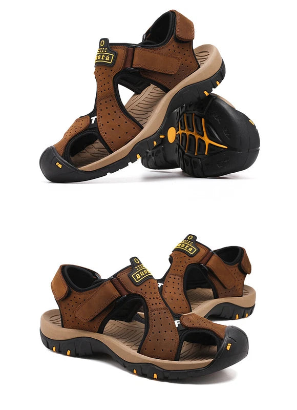 Summer Sandals Men Beach Non-slip Wearproof Anti-collision Soft Slippers