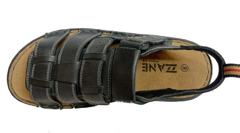 Mens Leather Sandal Shoe Casual Comfort Outdoor Sport Fisherman Slippers Diego-6