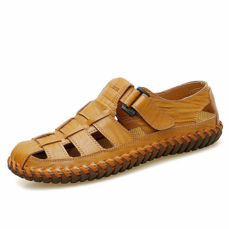 Men's Hiking Sandal Fisherman Beach Shoes COW Leather Sandals SLIPPER SD099