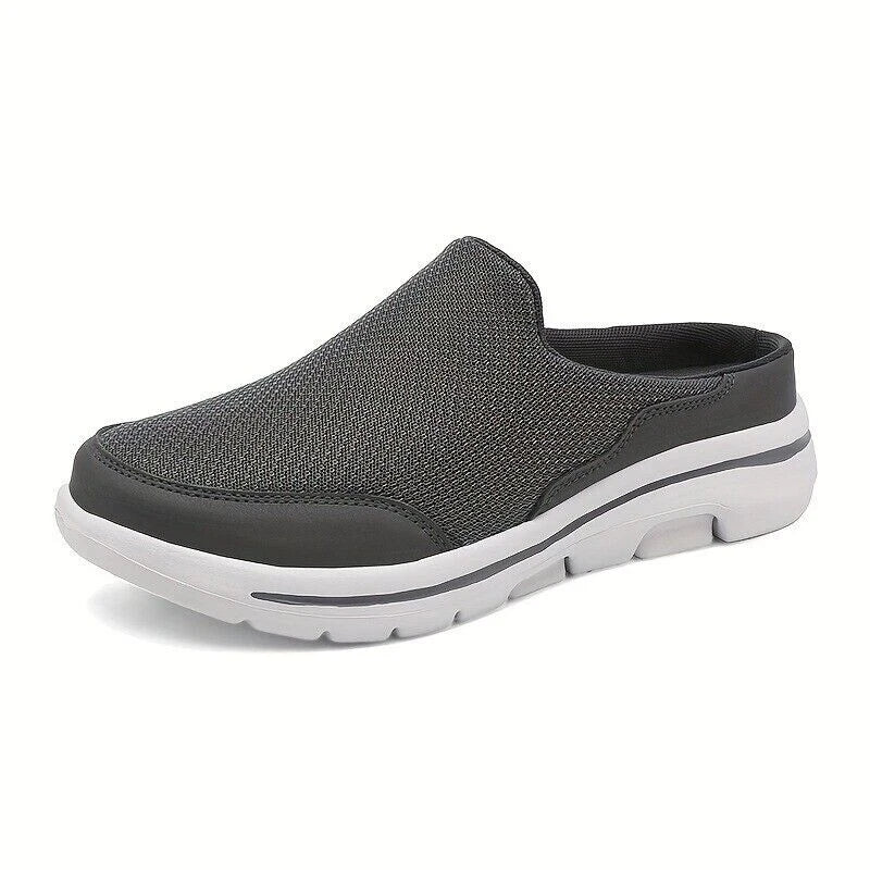 Men's Slip-on Mules Half Sneakers Casual Walking Shoes Outdoor Backless Sneakers